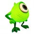 Luminária Usare Mike Wazowski 19cm Led Monstros S/A