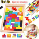 🧩 Montessori Tetris 3D™ – Quebra-Cabeça Educativo de Madeira